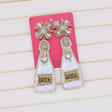 Boho Beads Drop Earrings for Weddings