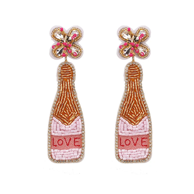 Boho Beads Drop Earrings for Weddings