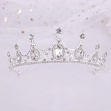 Baroque Rhinestone Crystal Crown Bridal Tiara
