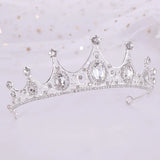 Baroque Rhinestone Crystal Crown Bridal Tiara