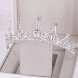 Baroque Rhinestone Crystal Crown Bridal Tiara