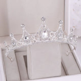 Baroque Rhinestone Crystal Crown Bridal Tiara