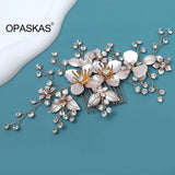 Bridal Pearl Hair Comb Floral Headdress Crown Charm Jewelry