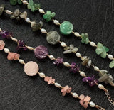 Freshwater Pearl Strand Bracelet with Amethyst Crystal Charm