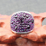 Crystal Austrian Wedding Rings Stainless Steel Jewelry