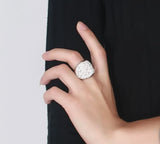 Crystal Austrian Wedding Rings Stainless Steel Jewelry