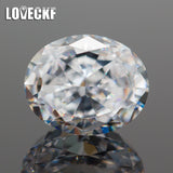 Oval Crushed Ice CZ High Carbon Lab Diamond 4K Cut 5A+