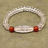 Crystal Beads Money hook Dzi Ji Cut angle Abacus beads Red Agate Bracelet