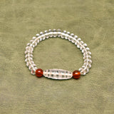 Crystal Beads Money hook Dzi Ji Cut angle Abacus beads Red Agate Bracelet