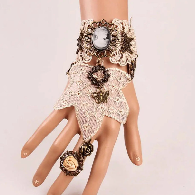 Maple Leaf Retro Steampunk Lace Bracelet