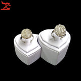 PU Lover's Ring Jewelry Display Tower Wedding Ring Pendant Display Holder