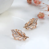 Zircon Hollow Plump 585 Earrings Party Hoops Wedding Jewelry