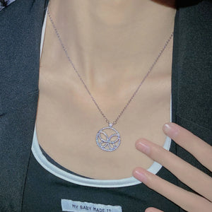 Zircon Micro-Set Pendant Necklace 925 Stamp