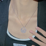 Zircon Micro-Set Pendant Necklace 925 Stamp
