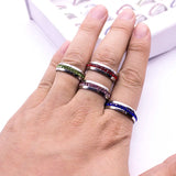 Colorful Mix 24 Pcs Crystal Stainless Steel Rings Jewelry