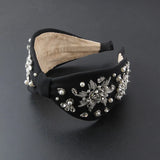 Inlaid Rhinestone Crystal Flower Headband Prom Gorgeous Headwear