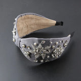 Inlaid Rhinestone Crystal Flower Headband Prom Gorgeous Headwear