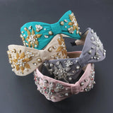 Inlaid Rhinestone Crystal Flower Headband Prom Gorgeous Headwear