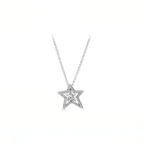 Winter Silver Star Wish Necklaces For Women 925 Sterling Silver Jewelry