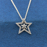 Winter Silver Star Wish Necklaces For Women 925 Sterling Silver Jewelry