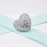 Winter Sparkling Heart Earring 925 Sterling Silver Studs