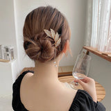 Women Bowknot Rhinestone Hairpins Hair Sticks Bridal Wedding Hair Clip