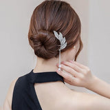 Women Bowknot Rhinestone Hairpins Hair Sticks Bridal Wedding Hair Clip