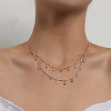 Flower Heart Choker Necklace Boho Jewelry