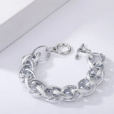 Women Classic Silver Bracelet Multi-layer Charm Bracelet For Men