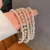 Sweet Lovely Women Pearls Headband Hair Hoops Holder Hair Ornament Head Ban