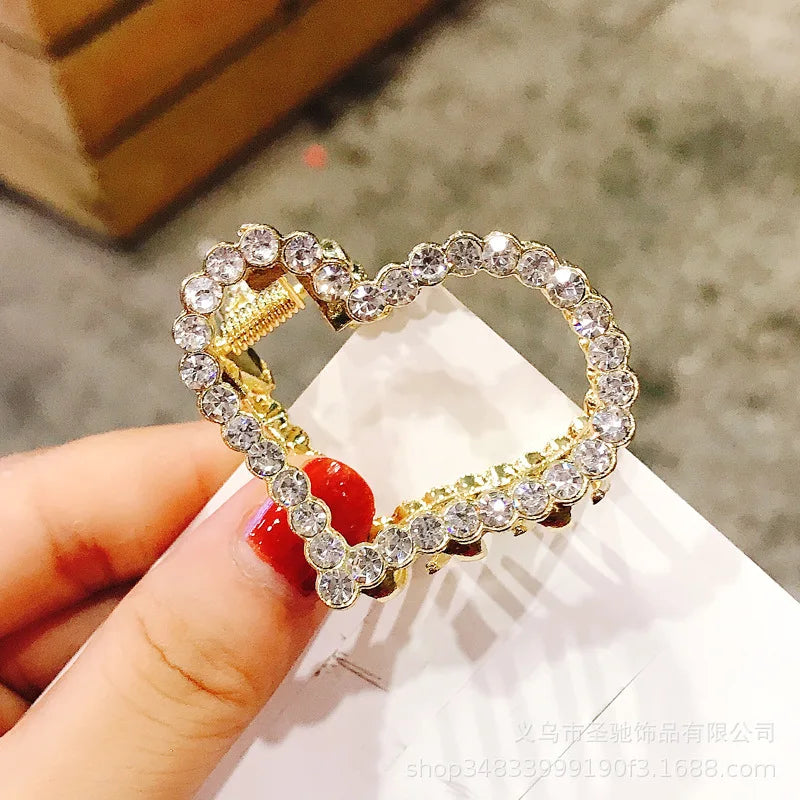 Hollow Geometric Metal Hair Claw Pearl Hair Clips Headband