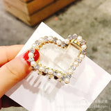 Hollow Geometric Metal Hair Claw Pearl Hair Clips Headband
