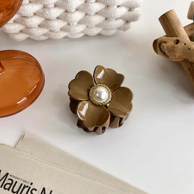 Coffee Acrylic Large Hair Claw Clip for Girls