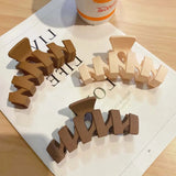 Coffee Acrylic Large Hair Claw Clip for Girls
