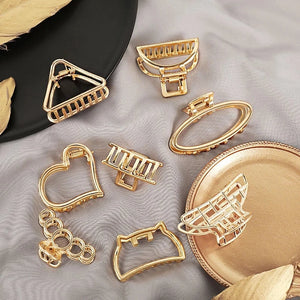 Heart Hollow Geometric Hair Claws Sweet Headband Hair Accessories