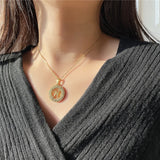 Initial Letter Charm Necklace Stainless Steel Jewelry Gift