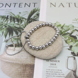 Stainless Steel Beaded Charm Bracelet for Women