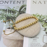 Stainless Steel Beaded Charm Bracelet for Women