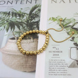 Stainless Steel Beaded Charm Bracelet for Women