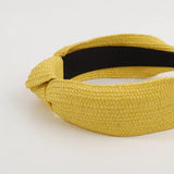 Bohemian Raffia Wide Center Cross Hair Hoop