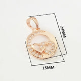 Rose 585 Heart Shape Pendant Jewelry