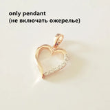 Rose 585 Heart Shape Pendant Jewelry