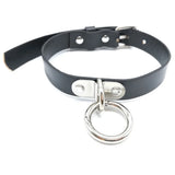 Women Punk Choker Necklace Stud Metal Buckle Goth Collar