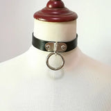 Women Punk Choker Necklace Stud Metal Buckle Goth Collar