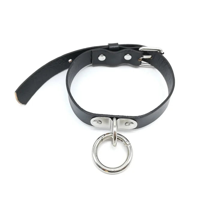 Women Punk Choker Necklace Stud Metal Buckle Goth Collar
