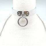 Women Punk Choker Necklace Stud Metal Buckle Goth Collar
