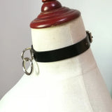 Women Punk Choker Necklace Stud Metal Buckle Goth Collar