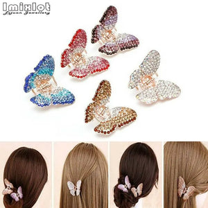 Rhinestone Butterfly Hair Claw Clips Crystal Hairpins Hair Accessories