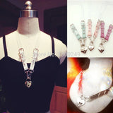 Women Sweet Heart Lock Harajuku Leather Choker Necklace