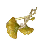 Yellow Ginkgo Leaf Hair Clip Alloy Grab Clip Hair Accessories